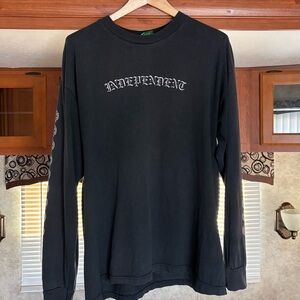 Vintage Independent Trucks Old English Long Sleeve Tee — Black, Men’s Size XL